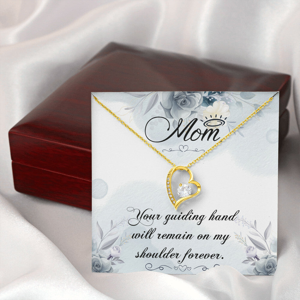 To Mom Remembrance Message Your Guiding Hand Forever Necklace w Message Card-Express Your Love Gifts