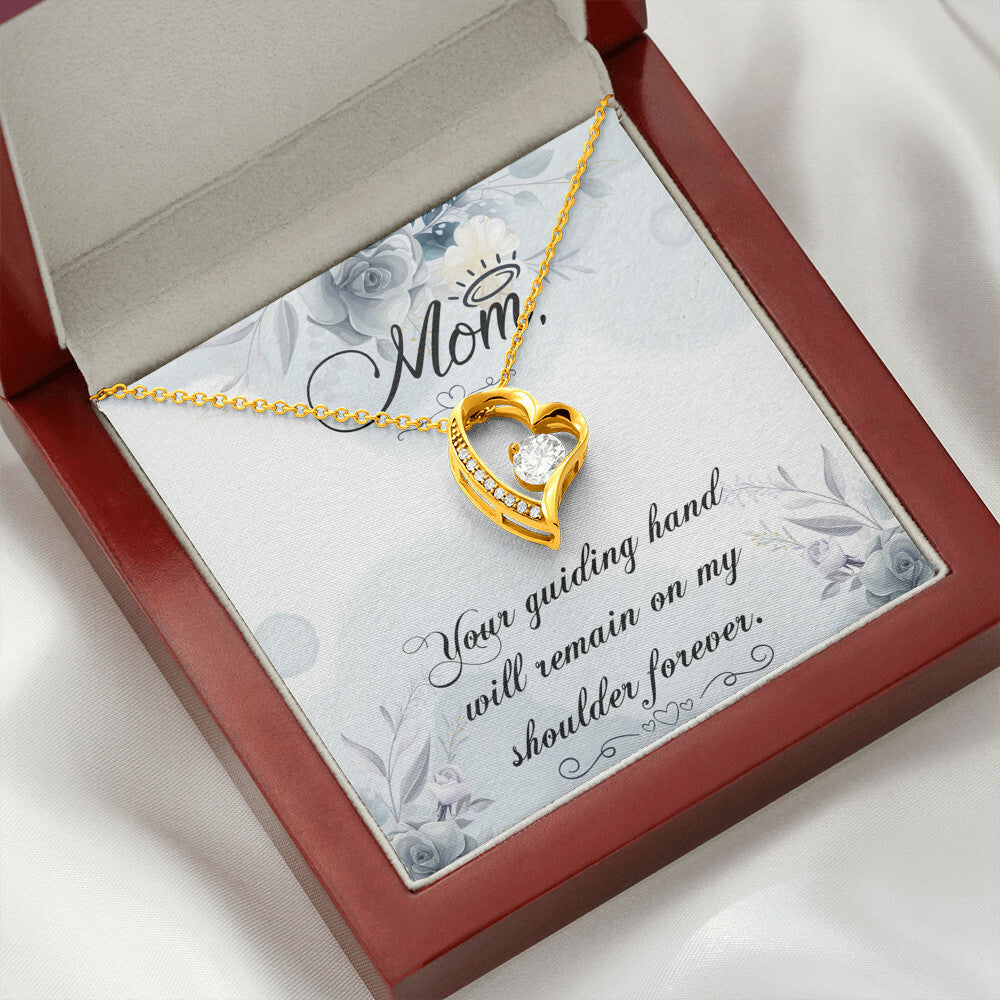 To Mom Remembrance Message Your Guiding Hand Forever Necklace w Message Card-Express Your Love Gifts
