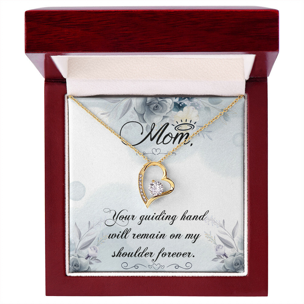 To Mom Remembrance Message Your Guiding Hand Forever Necklace w Message Card-Express Your Love Gifts