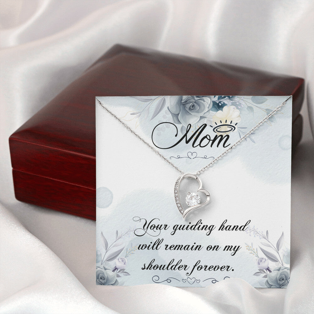 To Mom Remembrance Message Your Guiding Hand Forever Necklace w Message Card-Express Your Love Gifts