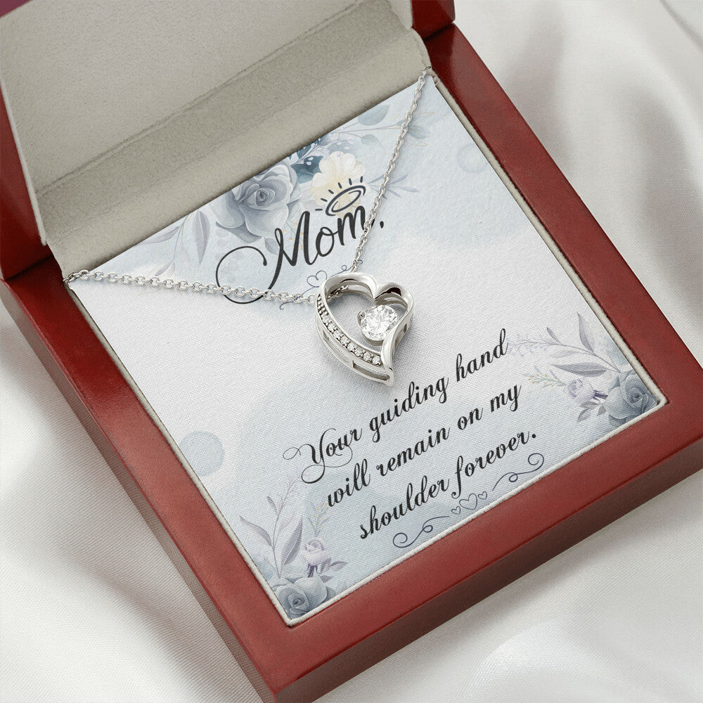 To Mom Remembrance Message Your Guiding Hand Forever Necklace w Message Card-Express Your Love Gifts
