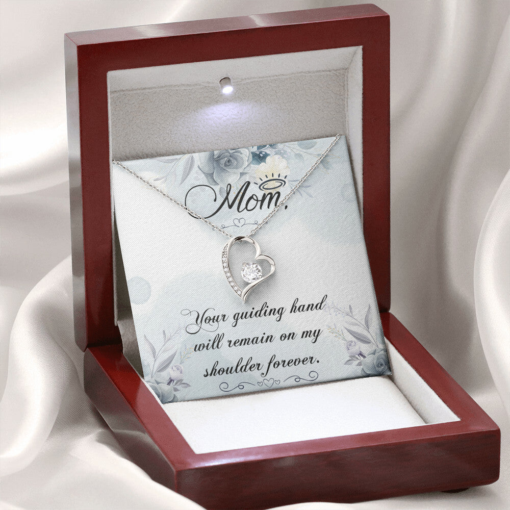 To Mom Remembrance Message Your Guiding Hand Forever Necklace w Message Card-Express Your Love Gifts