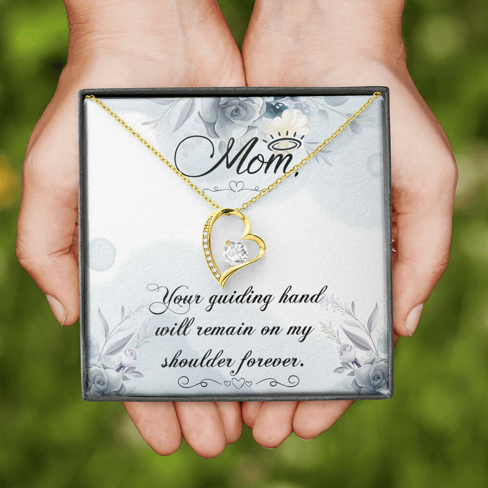 To Mom Remembrance Message Your Guiding Hand Forever Necklace w Message Card-Express Your Love Gifts