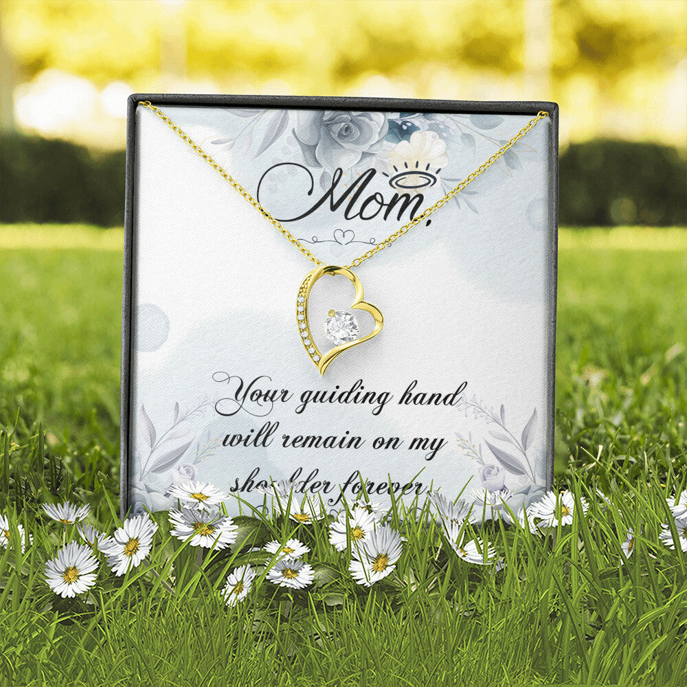 To Mom Remembrance Message Your Guiding Hand Forever Necklace w Message Card-Express Your Love Gifts