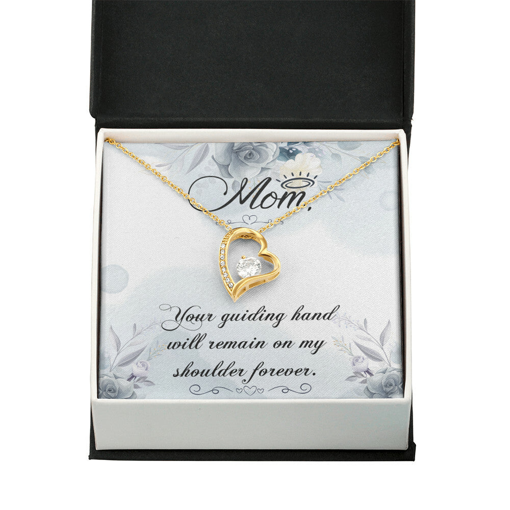 To Mom Remembrance Message Your Guiding Hand Forever Necklace w Message Card-Express Your Love Gifts