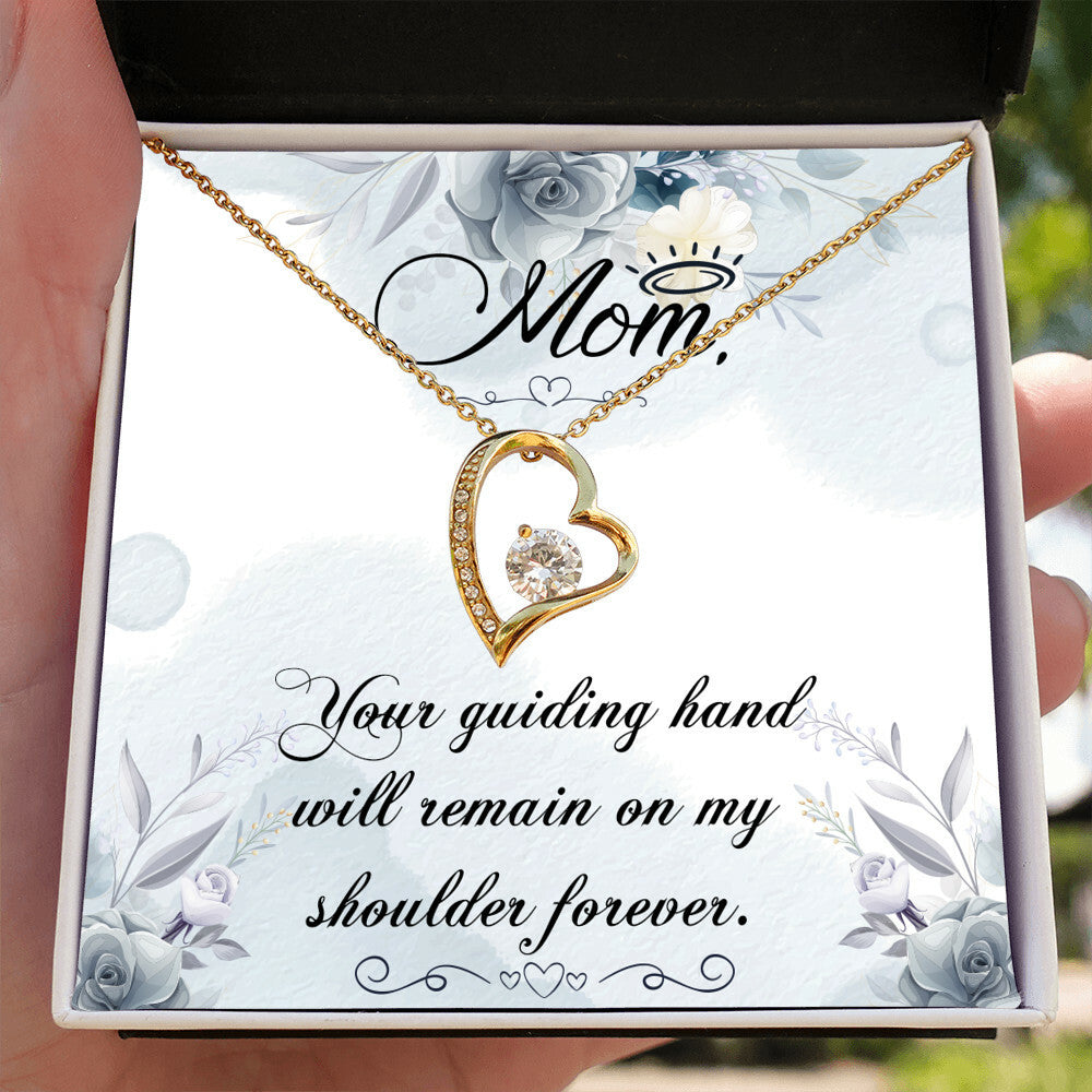 To Mom Remembrance Message Your Guiding Hand Forever Necklace w Message Card-Express Your Love Gifts
