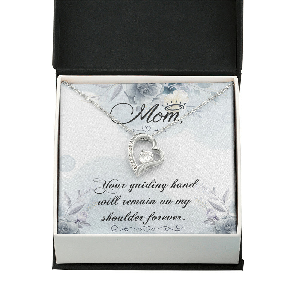 To Mom Remembrance Message Your Guiding Hand Forever Necklace w Message Card-Express Your Love Gifts
