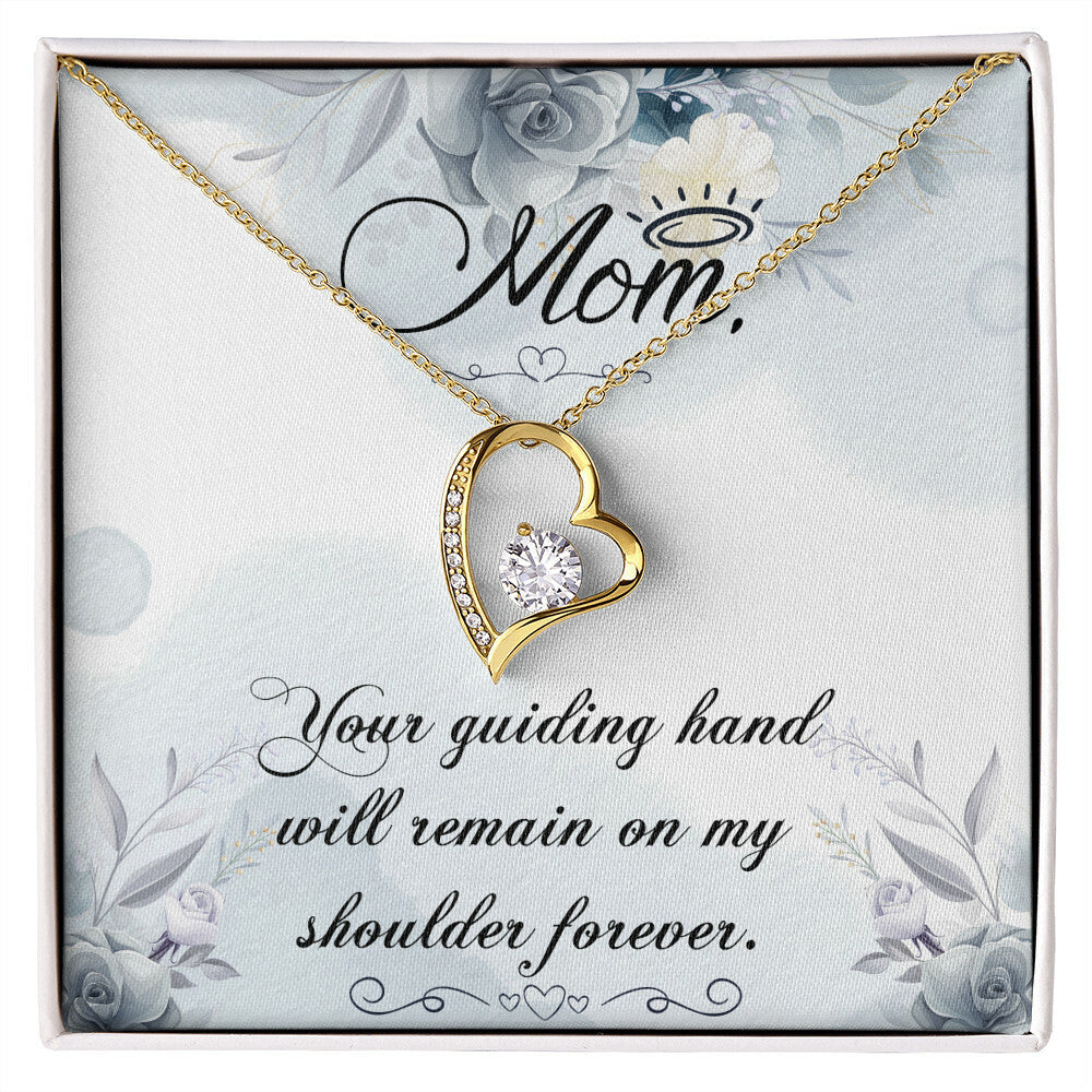 To Mom Remembrance Message Your Guiding Hand Forever Necklace w Message Card-Express Your Love Gifts