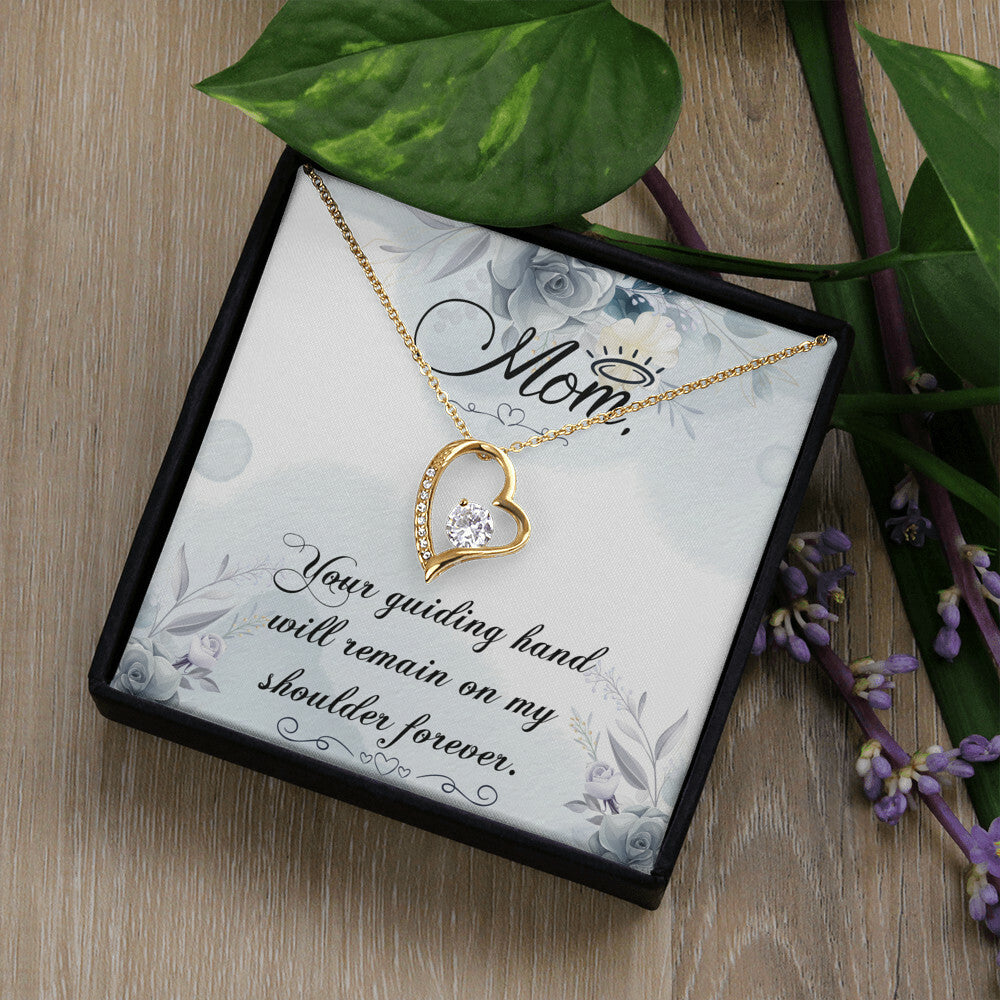 To Mom Remembrance Message Your Guiding Hand Forever Necklace w Message Card-Express Your Love Gifts