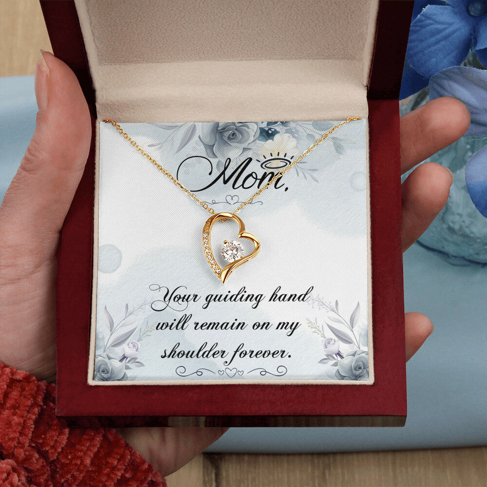 To Mom Remembrance Message Your Guiding Hand Forever Necklace w Message Card-Express Your Love Gifts