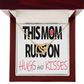 To Mom Runs on Hugs And Kisses Inseparable Necklace-Express Your Love Gifts