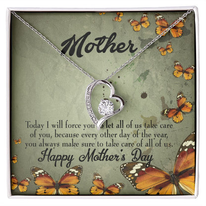 To Mom Sometimes Hurt Forever Necklace w Message Card-Express Your Love Gifts