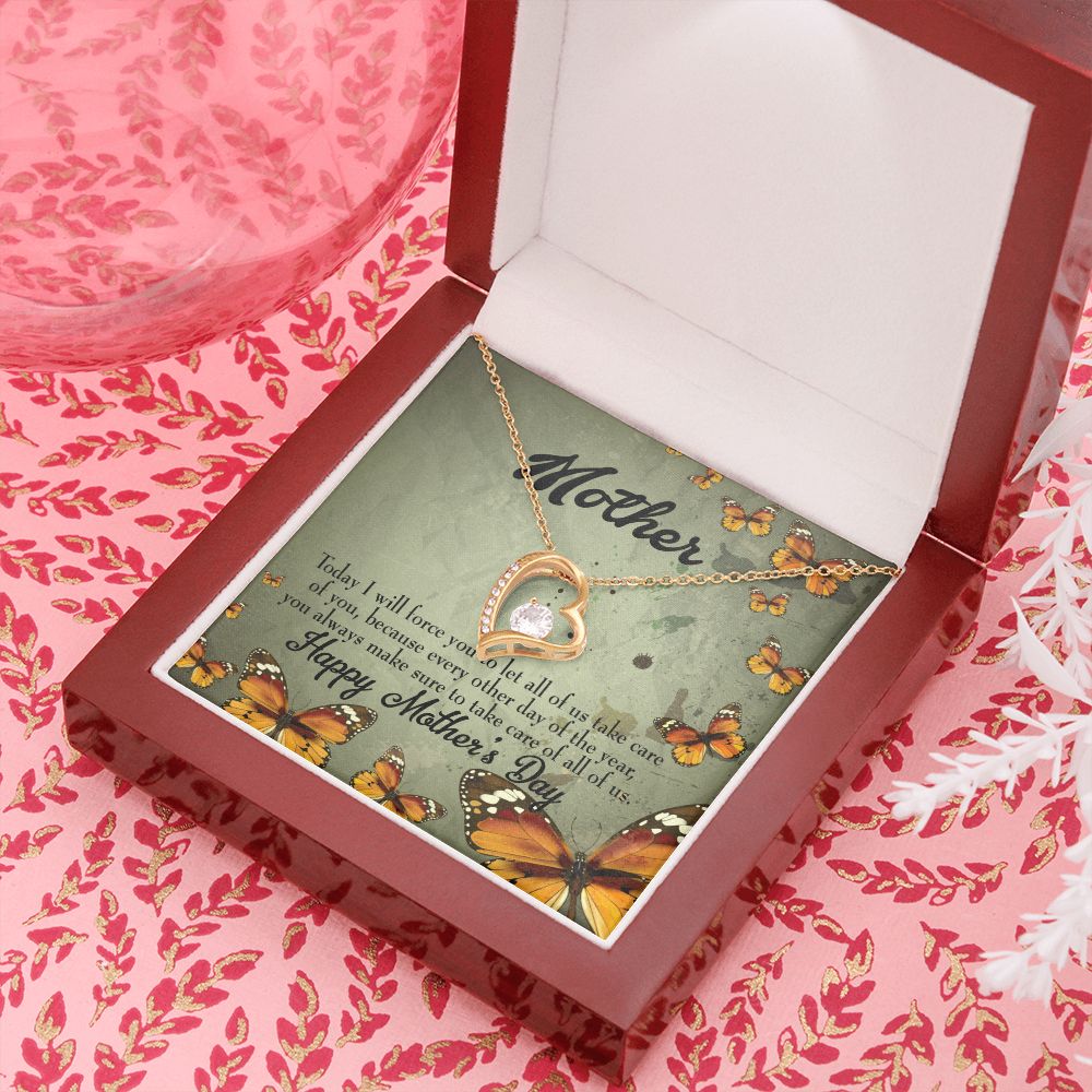 To Mom Sometimes Hurt Forever Necklace w Message Card-Express Your Love Gifts
