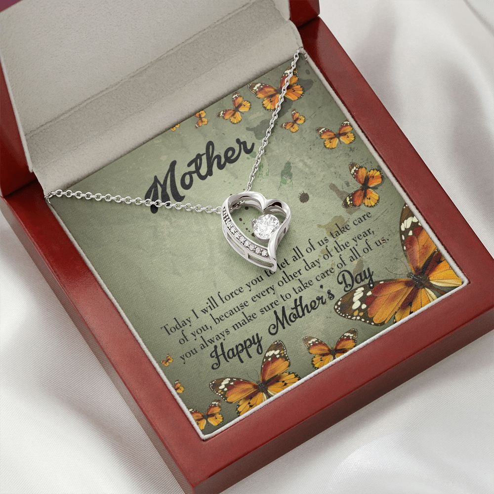 To Mom Sometimes Hurt Forever Necklace w Message Card-Express Your Love Gifts