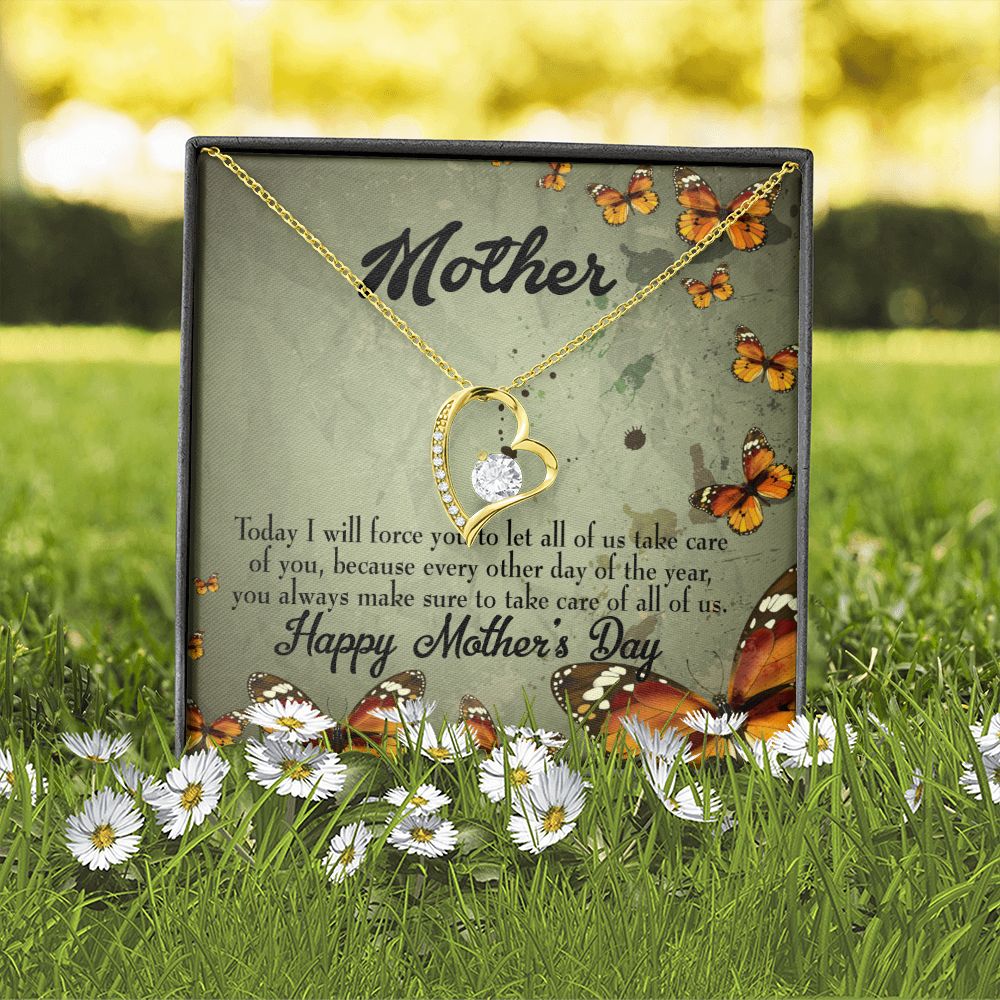 To Mom Sometimes Hurt Forever Necklace w Message Card-Express Your Love Gifts