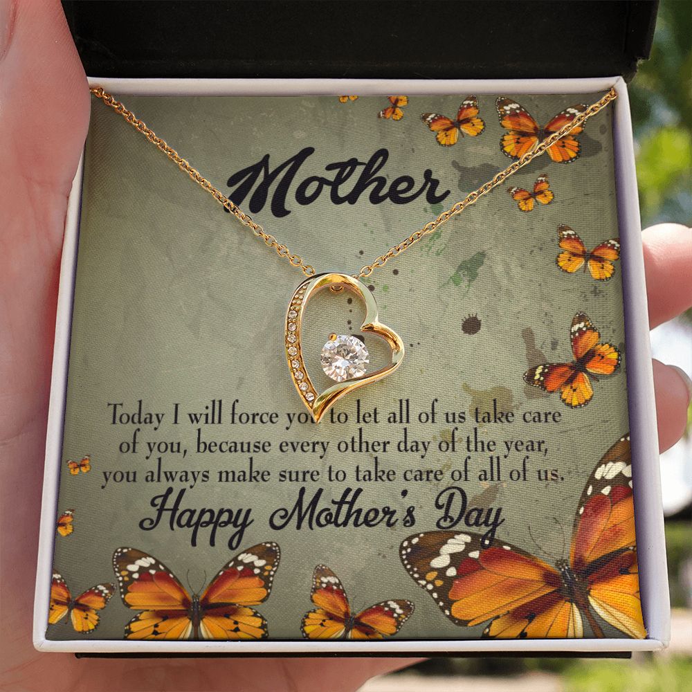To Mom Sometimes Hurt Forever Necklace w Message Card-Express Your Love Gifts