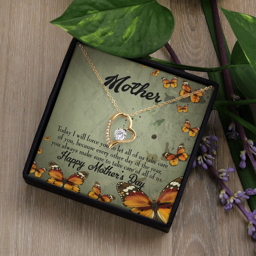 To Mom Sometimes Hurt Forever Necklace w Message Card-Express Your Love Gifts
