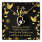 To Mom Son Mother Forever Necklace w Message Card-Express Your Love Gifts