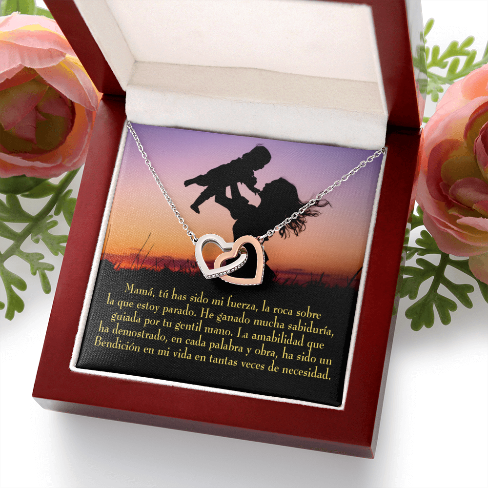 To Mom Spanish Message to Mom Inseparable Necklace-Express Your Love Gifts
