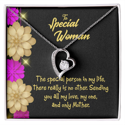 To Mom Special Mother Forever Necklace w Message Card-Express Your Love Gifts