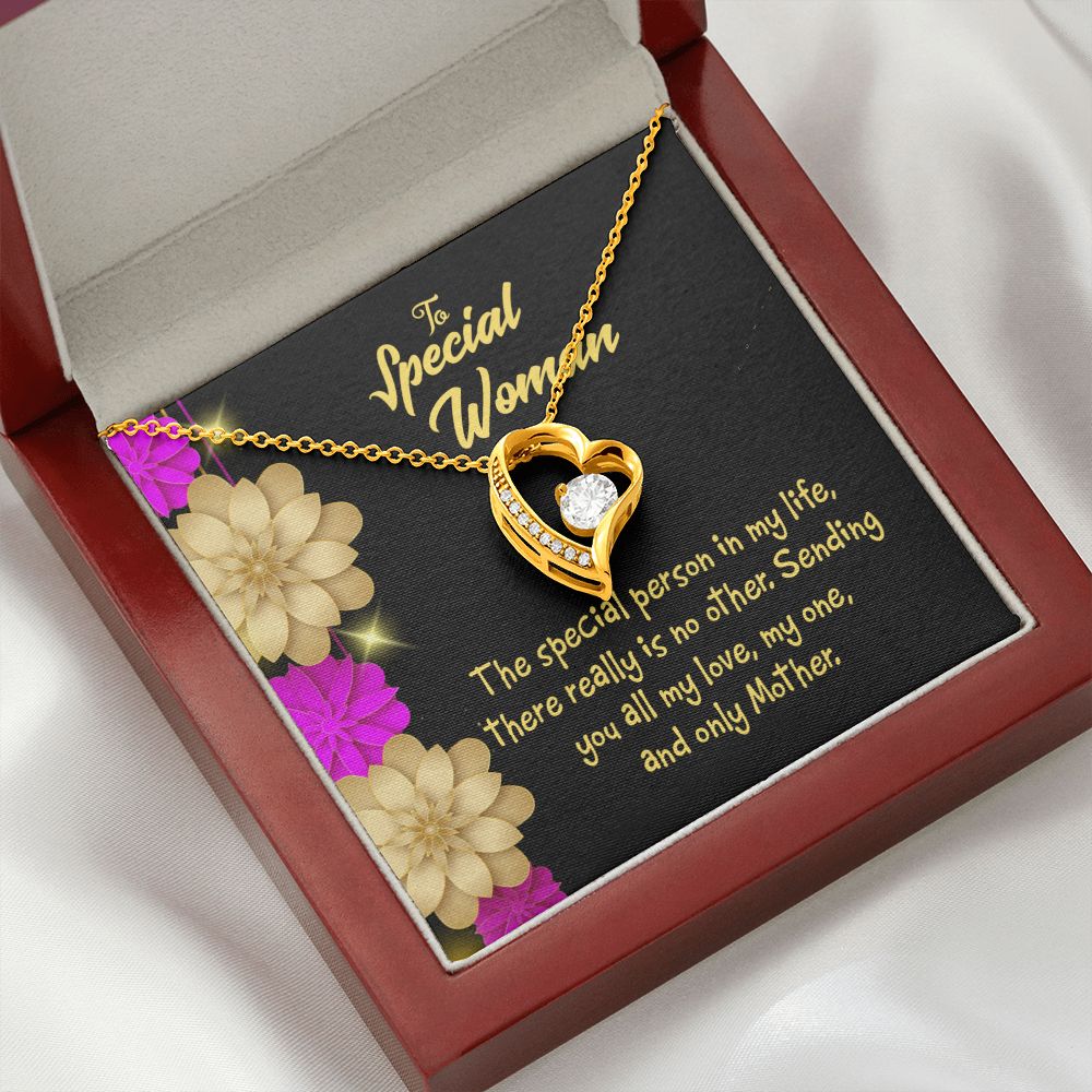 To Mom Special Mother Forever Necklace w Message Card-Express Your Love Gifts