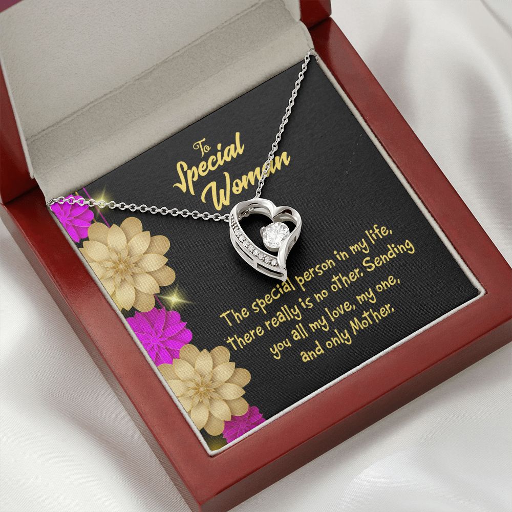 To Mom Special Mother Forever Necklace w Message Card-Express Your Love Gifts