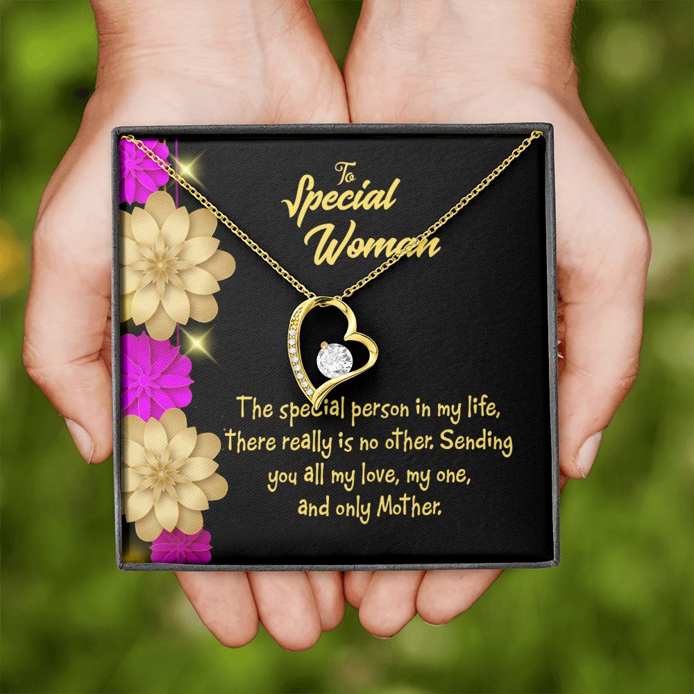 To Mom Special Mother Forever Necklace w Message Card-Express Your Love Gifts