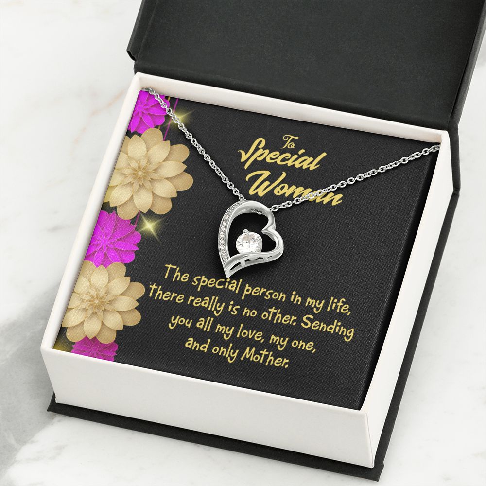 To Mom Special Mother Forever Necklace w Message Card-Express Your Love Gifts