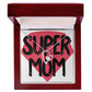 To Mom Super Mom Forever Necklace w Message Card-Express Your Love Gifts
