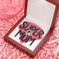 To Mom Super Mom Forever Necklace w Message Card-Express Your Love Gifts