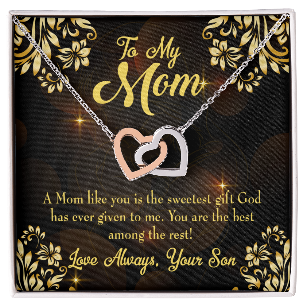 To Mom Sweetest Gift of God to Son Inseparable Necklace-Express Your Love Gifts