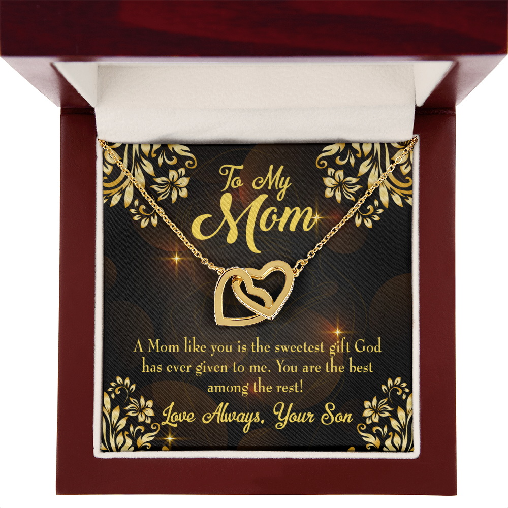 To Mom Sweetest Gift of God to Son Inseparable Necklace-Express Your Love Gifts