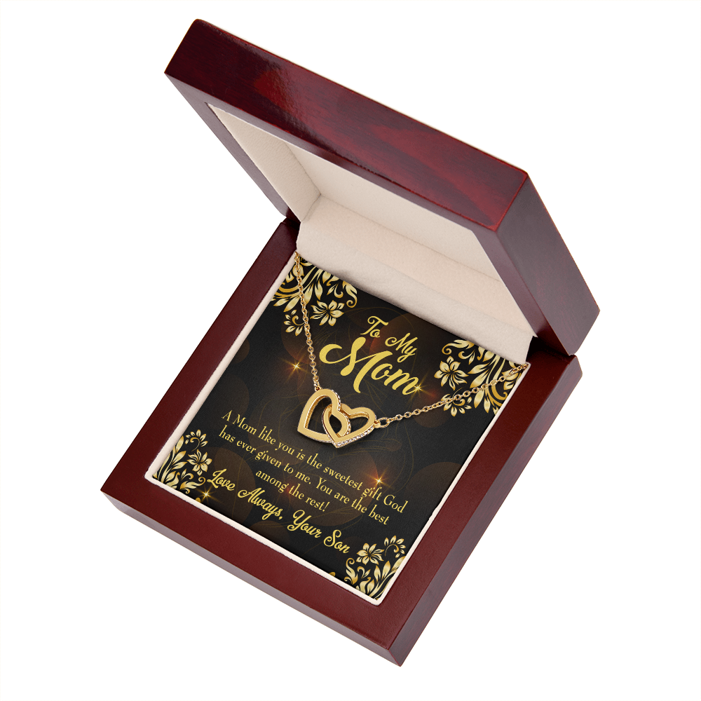 To Mom Sweetest Gift of God to Son Inseparable Necklace-Express Your Love Gifts