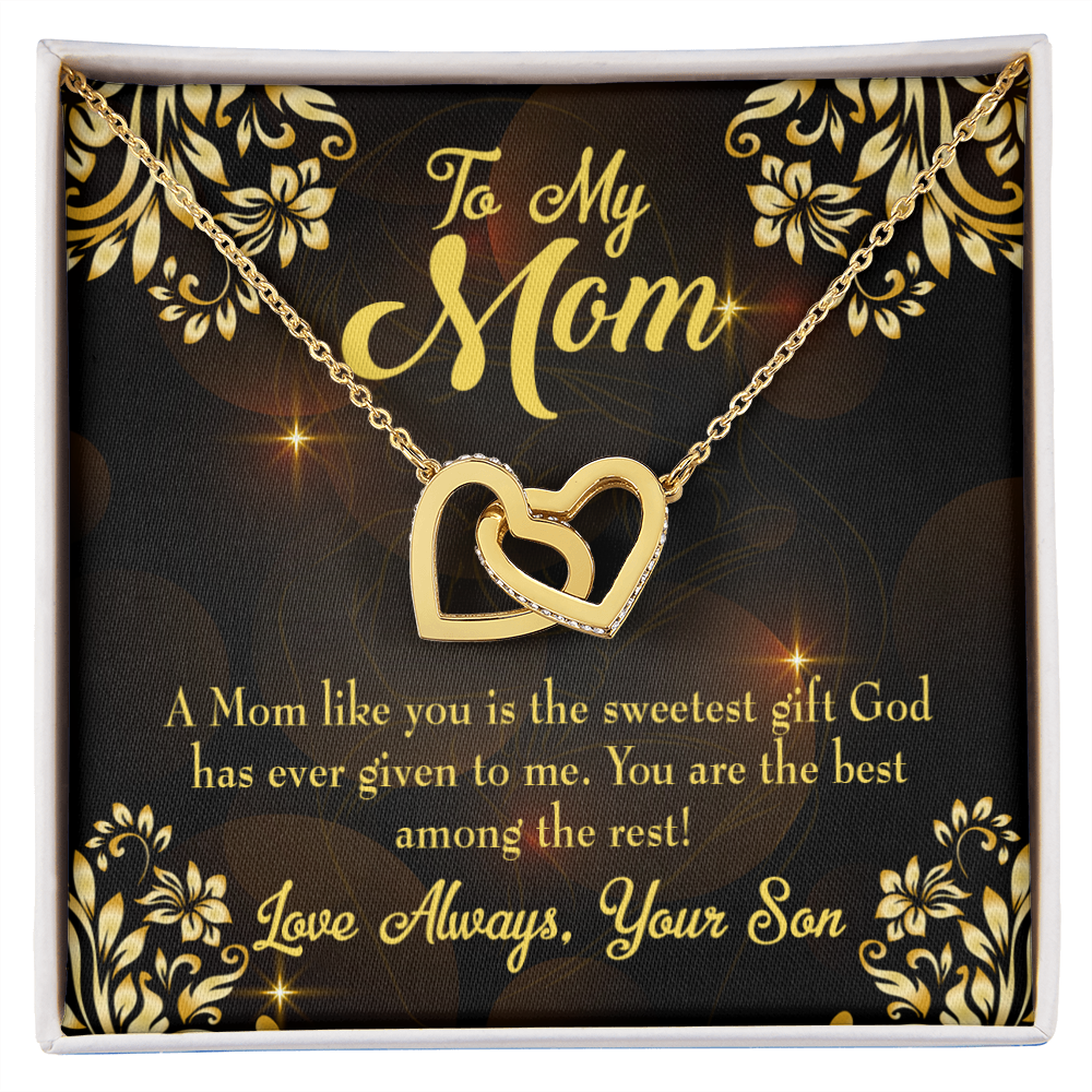 To Mom Sweetest Gift of God to Son Inseparable Necklace-Express Your Love Gifts