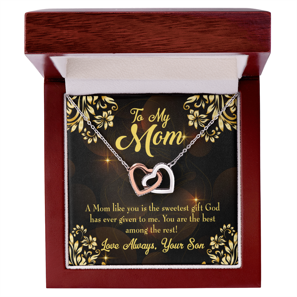To Mom Sweetest Gift of God to Son Inseparable Necklace-Express Your Love Gifts