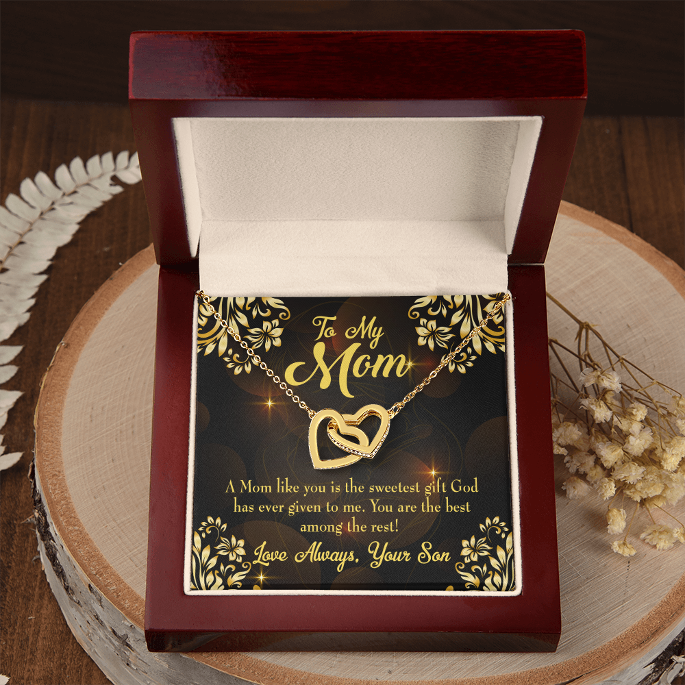 To Mom Sweetest Gift of God to Son Inseparable Necklace-Express Your Love Gifts