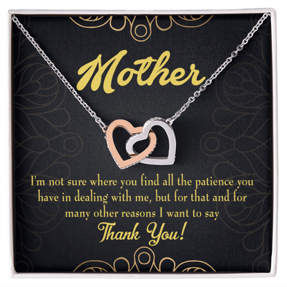 To Mom Thank You For All The Patience Inseparable Necklace-Express Your Love Gifts