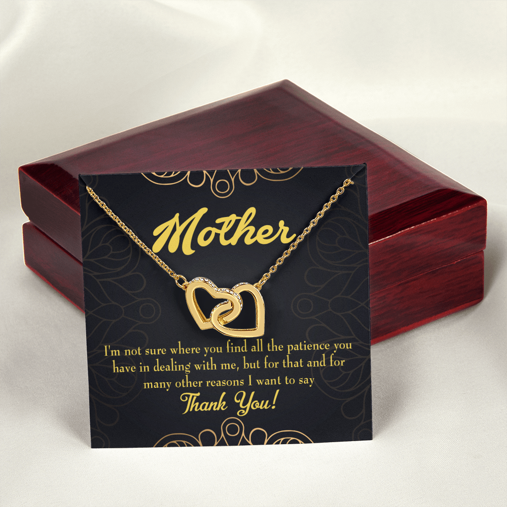 To Mom Thank You For All The Patience Inseparable Necklace-Express Your Love Gifts