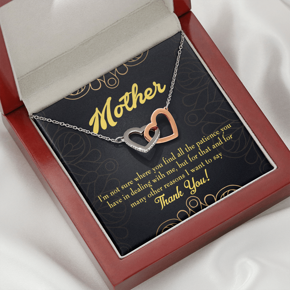 To Mom Thank You For All The Patience Inseparable Necklace-Express Your Love Gifts