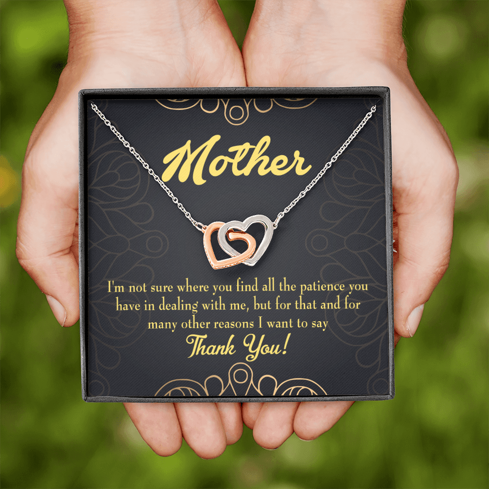 To Mom Thank You For All The Patience Inseparable Necklace-Express Your Love Gifts