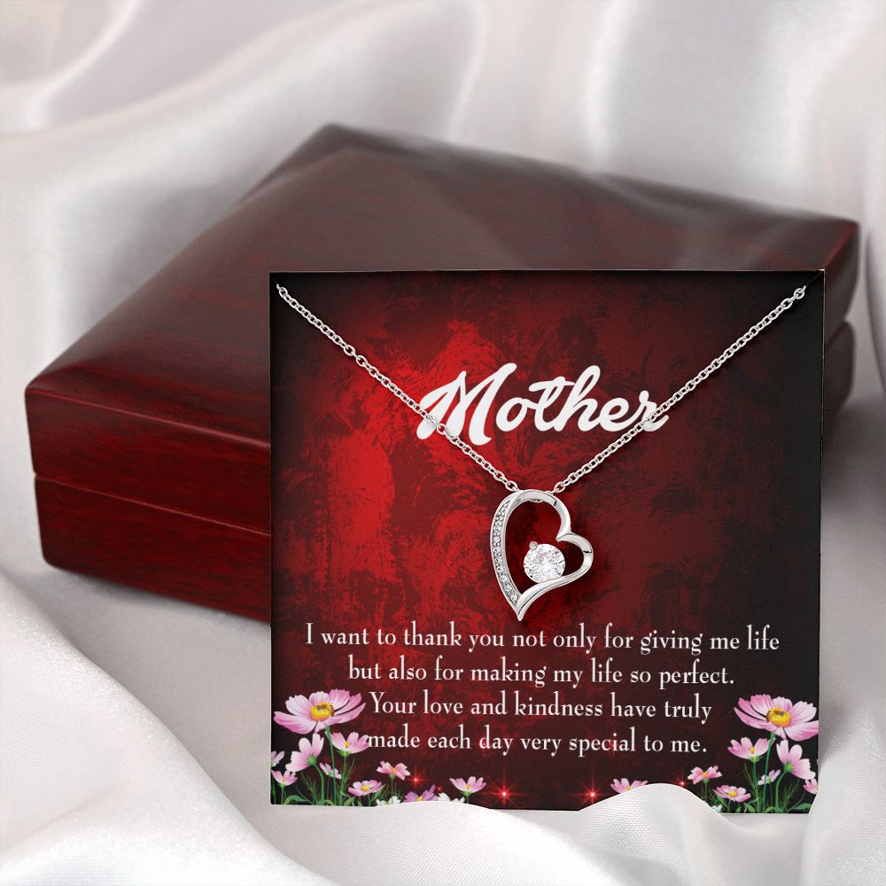 To Mom Thank You Mother Forever Necklace w Message Card-Express Your Love Gifts