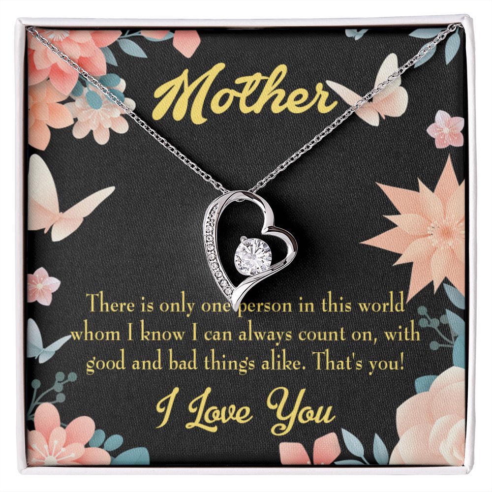 To Mom That's You Mom Forever Necklace w Message Card-Express Your Love Gifts