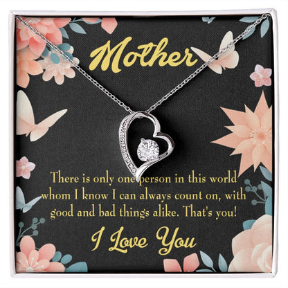 To Mom That's You Mom Forever Necklace w Message Card-Express Your Love Gifts