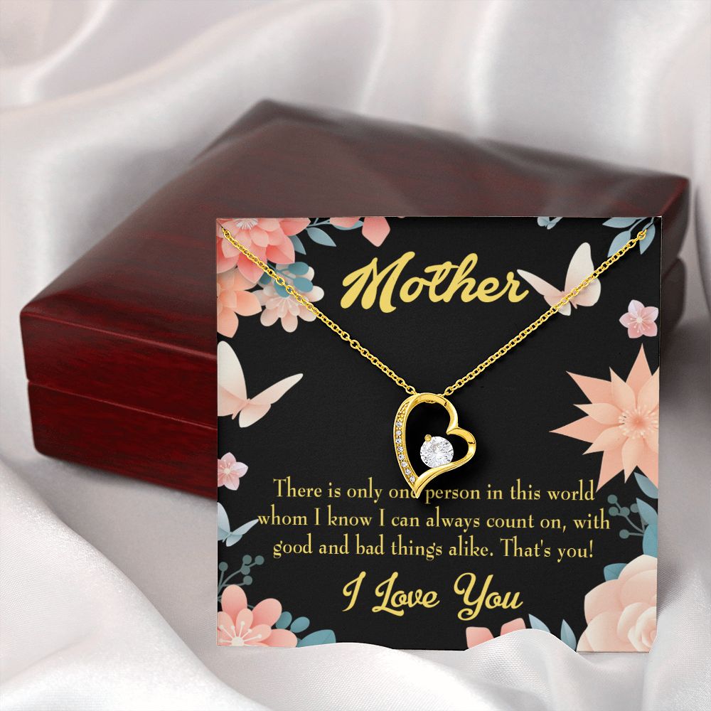 To Mom That's You Mom Forever Necklace w Message Card-Express Your Love Gifts