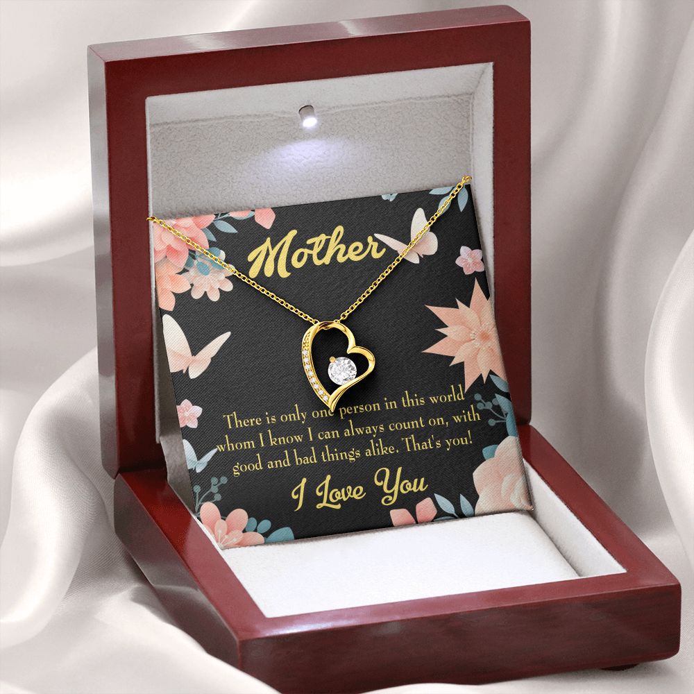 To Mom That's You Mom Forever Necklace w Message Card-Express Your Love Gifts