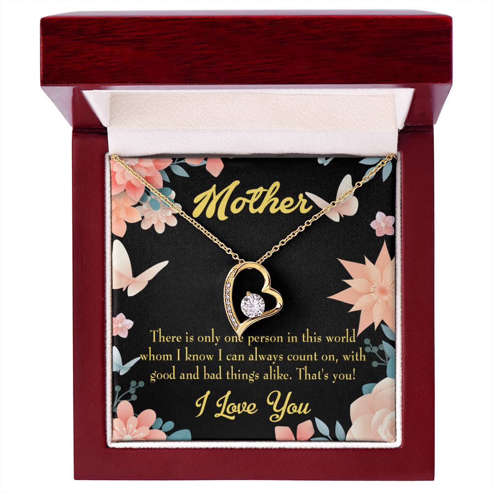 To Mom That's You Mom Forever Necklace w Message Card-Express Your Love Gifts