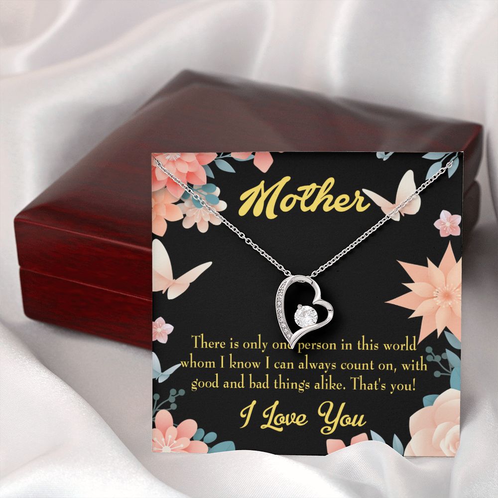 To Mom That's You Mom Forever Necklace w Message Card-Express Your Love Gifts
