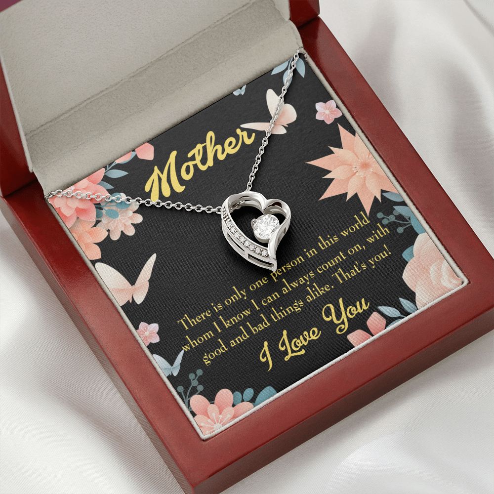 To Mom That's You Mom Forever Necklace w Message Card-Express Your Love Gifts
