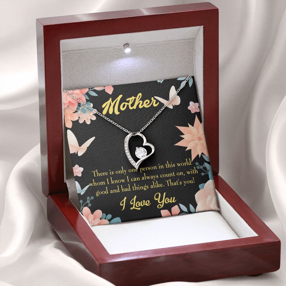 To Mom That's You Mom Forever Necklace w Message Card-Express Your Love Gifts