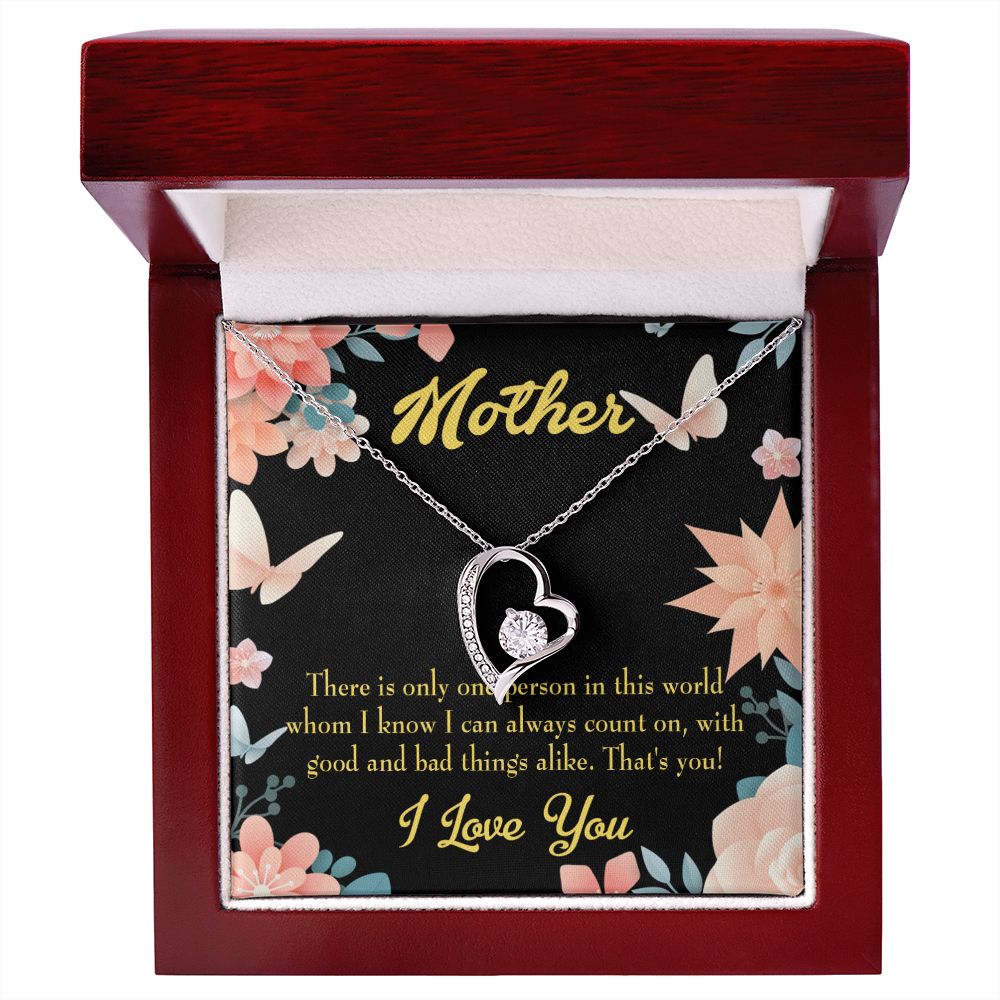 To Mom That's You Mom Forever Necklace w Message Card-Express Your Love Gifts